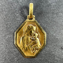 Load image into Gallery viewer, French Madonna and Child 18K Yellow Gold Medal Pendant