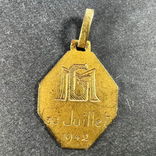 Load image into Gallery viewer, French Madonna and Child 18K Yellow Gold Medal Pendant