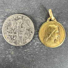 Load image into Gallery viewer, French Dropsy Virgin Mary 18K Yellow Gold Medal Charm Pendant