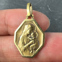 Load image into Gallery viewer, French Madonna and Child 18K Yellow Gold Medal Pendant