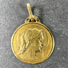 Load image into Gallery viewer, French Dropsy Virgin Mary 18K Yellow Gold Medal Charm Pendant