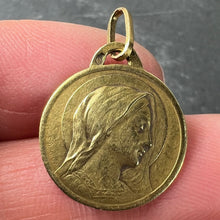 Load image into Gallery viewer, French Dropsy Virgin Mary 18K Yellow Gold Medal Charm Pendant