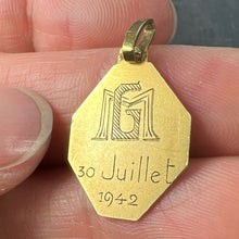 Load image into Gallery viewer, French Madonna and Child 18K Yellow Gold Medal Pendant