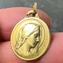 Load image into Gallery viewer, French Dropsy Virgin Mary 18K Yellow Gold Medal Charm Pendant