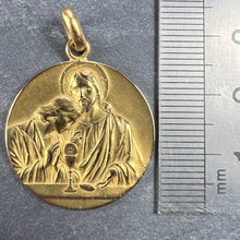 Load image into Gallery viewer, Large French Religious Jesus Christ Holy Communion 18K Yellow Gold Medal Pendant