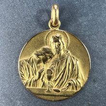 Load image into Gallery viewer, Large French Religious Jesus Christ Holy Communion 18K Yellow Gold Medal Pendant