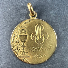 Load image into Gallery viewer, Large French Religious Jesus Christ Holy Communion 18K Yellow Gold Medal Pendant