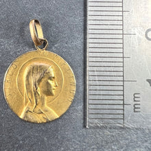 Load image into Gallery viewer, French 18K Yellow Gold Virgin Mary Virgo Virginum Medal Pendant