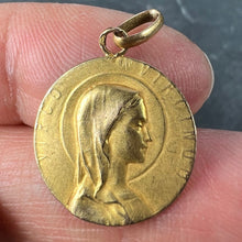 Load image into Gallery viewer, French 18K Yellow Gold Virgin Mary Virgo Virginum Medal Pendant
