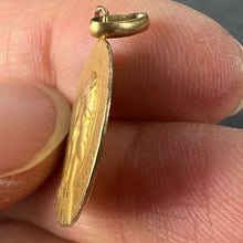 Load image into Gallery viewer, French 18K Yellow Gold Virgin Mary Virgo Virginum Medal Pendant