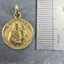 Load image into Gallery viewer, French Joseph and Jesus 18K Yellow Gold Medal Pendant