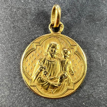 Load image into Gallery viewer, French Joseph and Jesus 18K Yellow Gold Medal Pendant