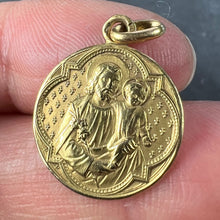 Load image into Gallery viewer, French Joseph and Jesus 18K Yellow Gold Medal Pendant