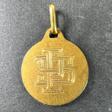 Load image into Gallery viewer, French Augis 18K Yellow Gold St Christopher Charm Pendant Medal