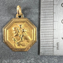 Load image into Gallery viewer, French Paul Brandt St Christopher 18K Yellow Gold Charm Pendant Medal