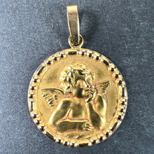 Load image into Gallery viewer, French Raphael’s Cherub 18K Yellow Gold Charm Medal Pendant
