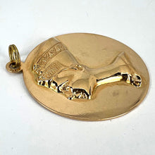 Load image into Gallery viewer, Large Italian Queen Nefertiti Bust 18K Yellow Gold Charm Pendant