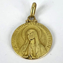 Load image into Gallery viewer, French Becker Virgin Mary 18K Yellow Gold Charm Pendant