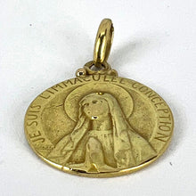 Load image into Gallery viewer, French Becker Virgin Mary 18K Yellow Gold Charm Pendant