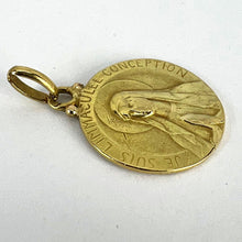 Load image into Gallery viewer, French Becker Virgin Mary 18K Yellow Gold Charm Pendant