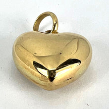 Load image into Gallery viewer, 18K Yellow Gold Puffy Love Heart Charm Pendant