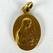 Load image into Gallery viewer, French Vern Madonna and Child 18K Yellow Gold Charm Pendant