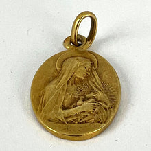 Load image into Gallery viewer, French Vern Madonna and Child 18K Yellow Gold Charm Pendant