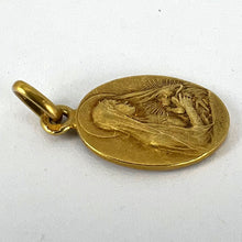 Load image into Gallery viewer, French Vern Madonna and Child 18K Yellow Gold Charm Pendant