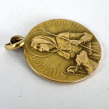 Load image into Gallery viewer, French Saint Germaine Germane 18K Yellow Gold Medal Pendant