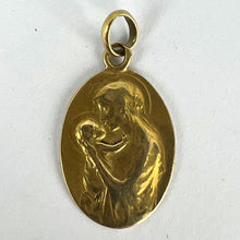 Load image into Gallery viewer, French Dropsy Madonna and Child 18K Yellow Gold Charm Pendant