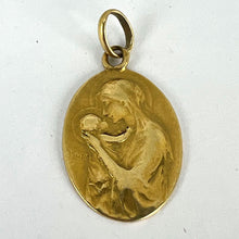 Load image into Gallery viewer, French Dropsy Madonna and Child 18K Yellow Gold Charm Pendant