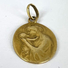 Load image into Gallery viewer, French Dropsy Madonna and Child 18K Yellow Gold Charm Pendant