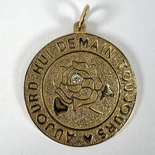 Load image into Gallery viewer, Merrin Today Tomorrow Always Diamond Rose 14K Yellow Gold Love Pendant