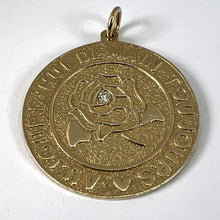 Load image into Gallery viewer, Merrin Today Tomorrow Always Diamond Rose 14K Yellow Gold Love Pendant