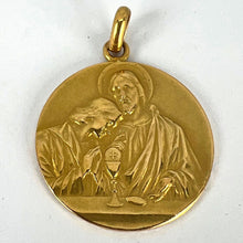 Load image into Gallery viewer, Large French Religious Jesus Christ Holy Communion 18K Yellow Gold Medal Pendant