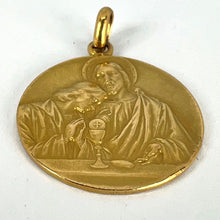 Load image into Gallery viewer, Large French Religious Jesus Christ Holy Communion 18K Yellow Gold Medal Pendant