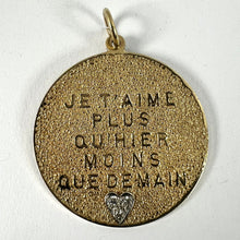 Load image into Gallery viewer, Merrin More Than Yesterday Diamond Heart 14K Yellow Gold Love Charm Pendant