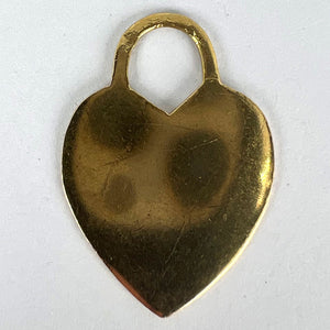 French Love Heart 18K Yellow Gold Pendant
