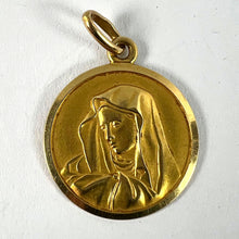 Load image into Gallery viewer, Italian UnoAErre 18K Yellow Gold Virgin Mary Medal Pendant