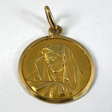 Load image into Gallery viewer, Italian UnoAErre 18K Yellow Gold Virgin Mary Medal Pendant