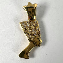 Load image into Gallery viewer, 18K Yellow Gold Diamond Nefertiti Charm Pendant