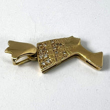 Load image into Gallery viewer, 18K Yellow Gold Diamond Nefertiti Charm Pendant