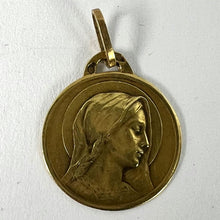 Load image into Gallery viewer, French Dropsy Virgin Mary 18K Yellow Gold Medal Charm Pendant
