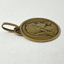 Load image into Gallery viewer, French Dropsy Virgin Mary 18K Yellow Gold Medal Charm Pendant