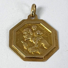 Load image into Gallery viewer, French Paul Brandt St Christopher 18K Yellow Gold Charm Pendant Medal