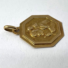 Load image into Gallery viewer, French Paul Brandt St Christopher 18K Yellow Gold Charm Pendant Medal