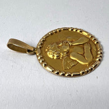 Load image into Gallery viewer, French Raphael’s Cherub 18K Yellow Gold Charm Medal Pendant