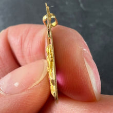 Load image into Gallery viewer, French Il Bat Pour Toi My Heart Beats For You 18K Yellow Gold Ruby Love Pendant