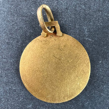 Load image into Gallery viewer, Vintage French Lucky Star of Love 18K Yellow Gold Ruby Charm Pendant