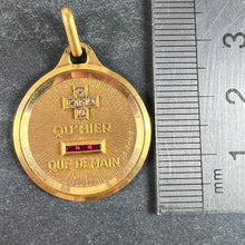 Load image into Gallery viewer, Augis French Plus Hier Ruby Diamond 18K Yellow Gold Love Charm Pendant
